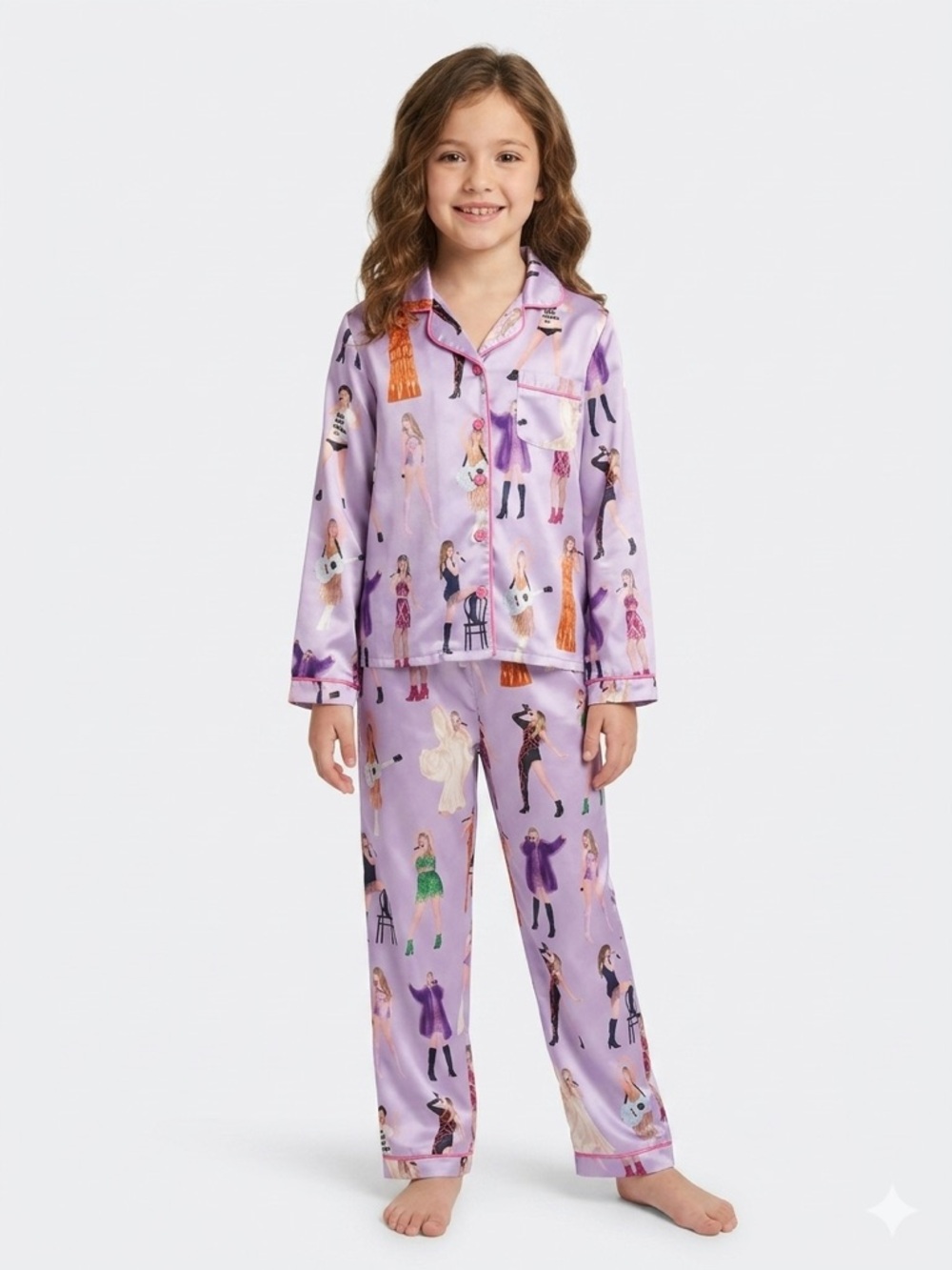NWOT SHESHOW Taylor Swift Satin Pajama Set Size M